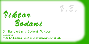 viktor bodoni business card